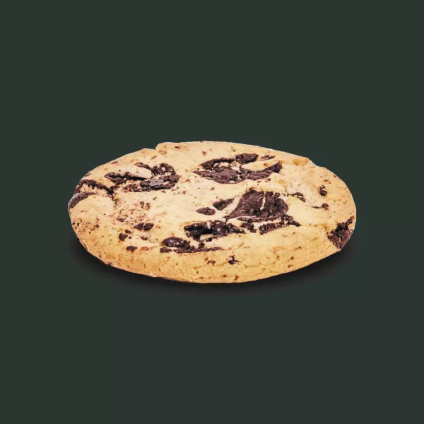 Warm chocolate chip cookie